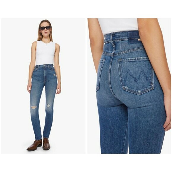 💕MOTHER SUPERIOR High Waisted Dazzler Double Heel Jeans ~ Morning Chores 30 NWT - Picture 1 of 16